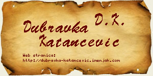 Dubravka Katančević vizit kartica